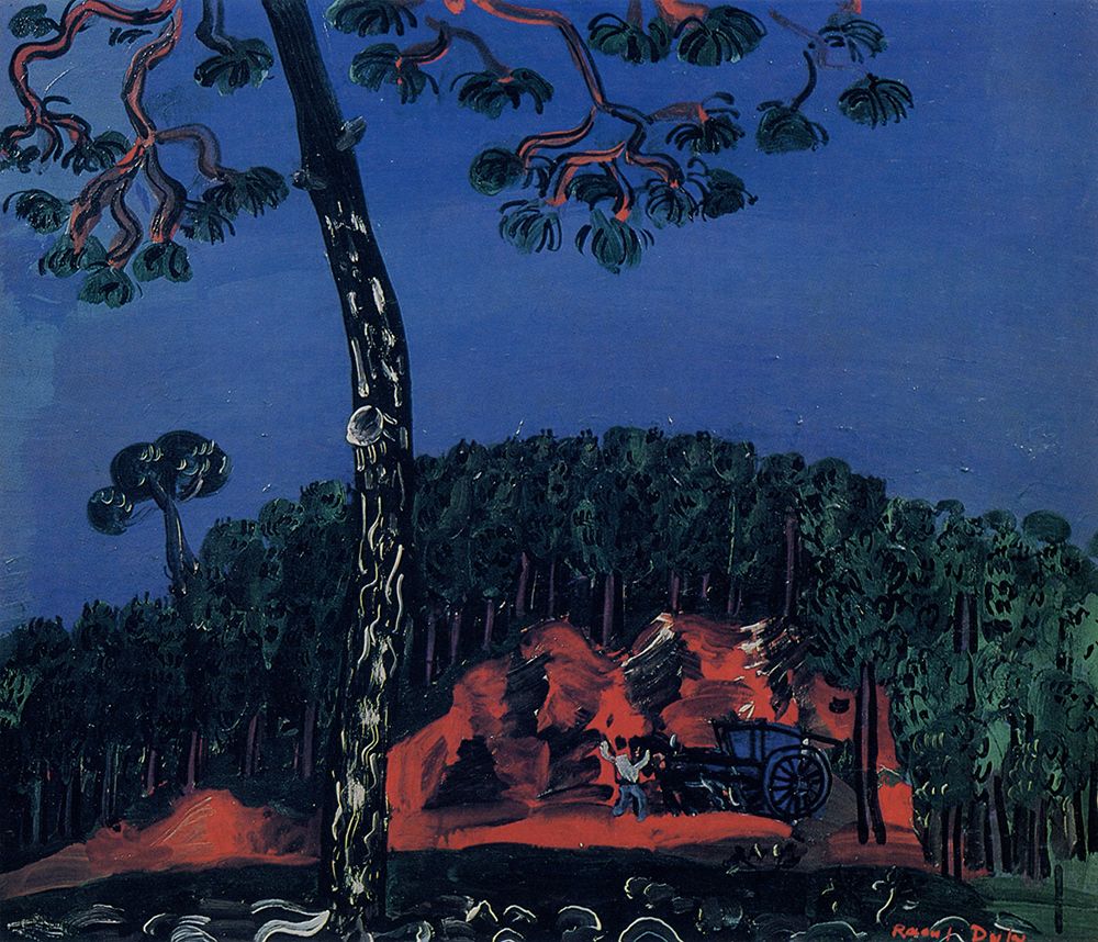 Landscape of LEsterel 1926 art print by Raoul Dufy for $57.95 CAD