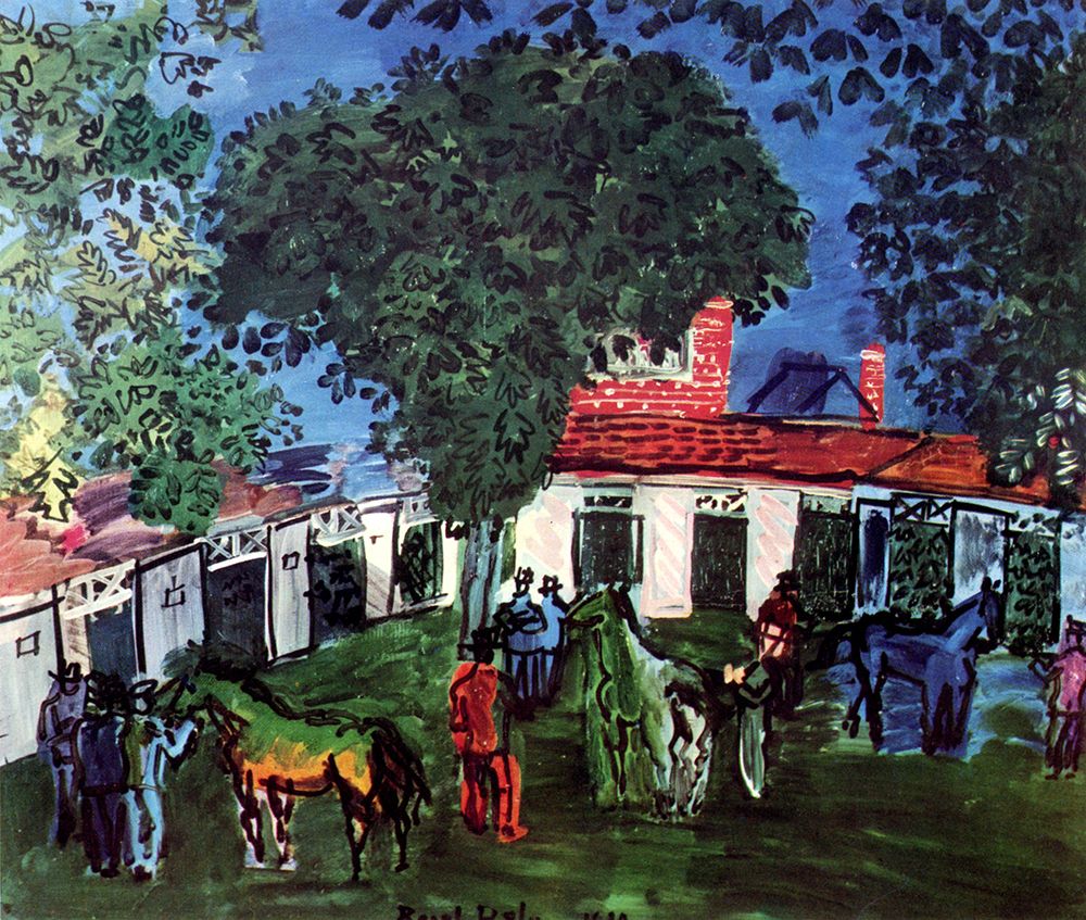 Paddock 1930 art print by Raoul Dufy for $57.95 CAD