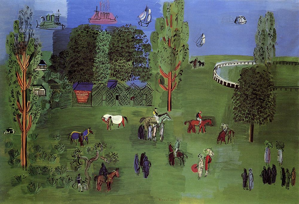 Paddock ca 1926 art print by Raoul Dufy for $57.95 CAD
