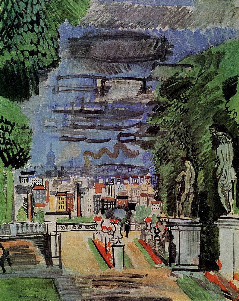 Park of Saint-Cloud 1924 art print by Raoul Dufy for $57.95 CAD