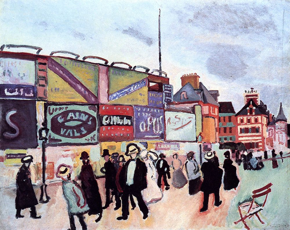 Posters at Trouville 1906 art print by Raoul Dufy for $57.95 CAD