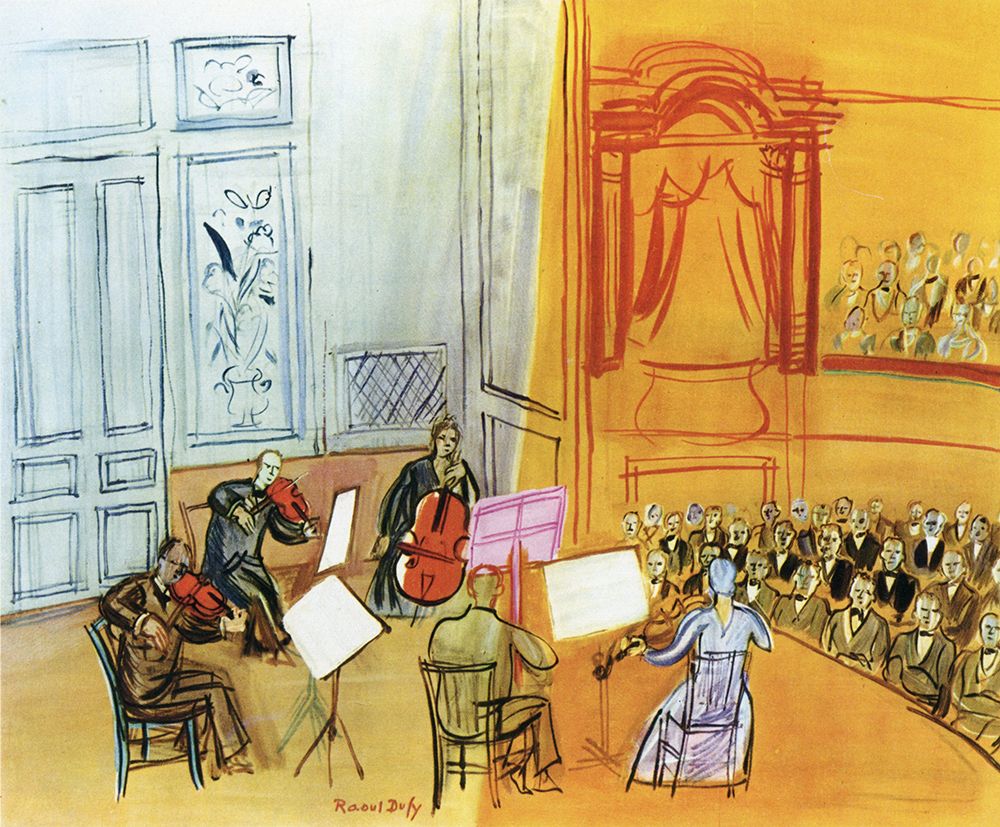 Quintet with the Red Cello 1948 art print by Raoul Dufy for $57.95 CAD