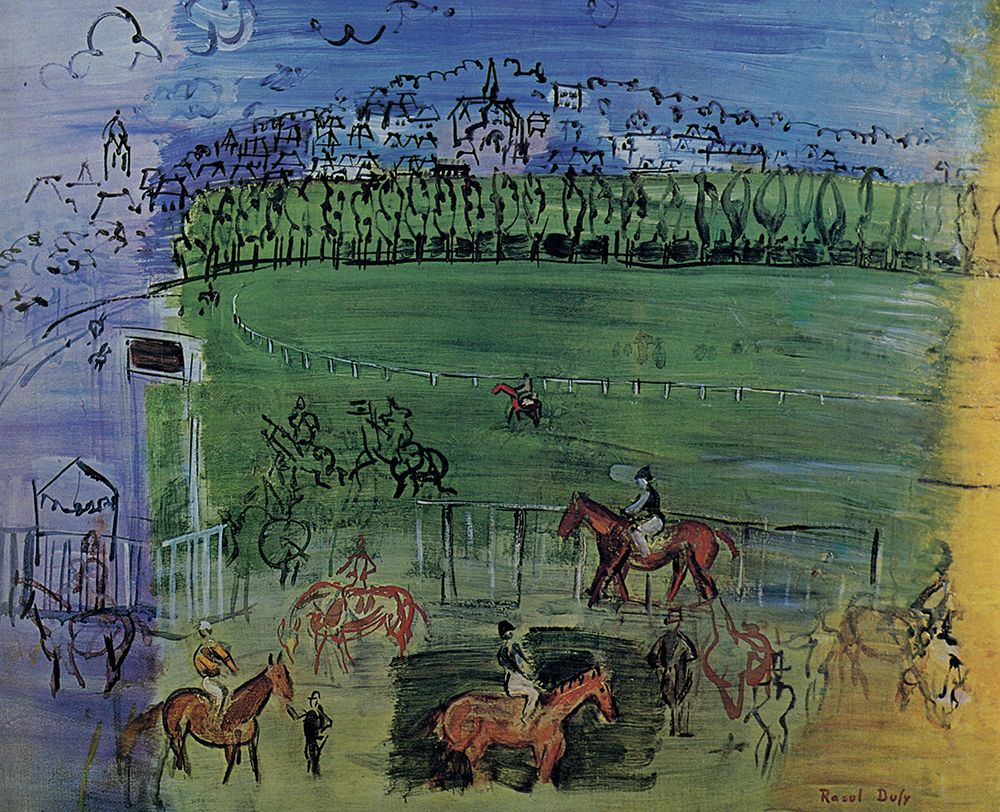 Racetrack at Deauville ca 1935 art print by Raoul Dufy for $57.95 CAD