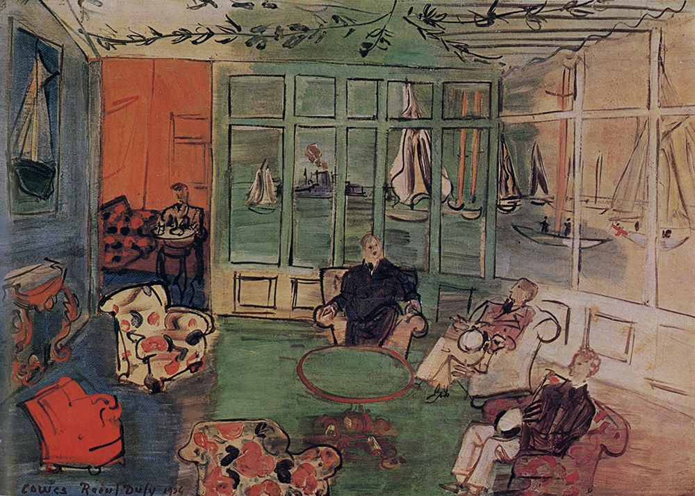 Royal Yacht Club at Cowes 1936 art print by Raoul Dufy for $57.95 CAD