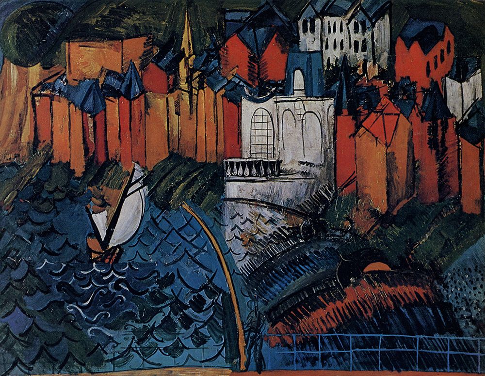 Sailboat at Sainte-Adresse 1912 art print by Raoul Dufy for $57.95 CAD