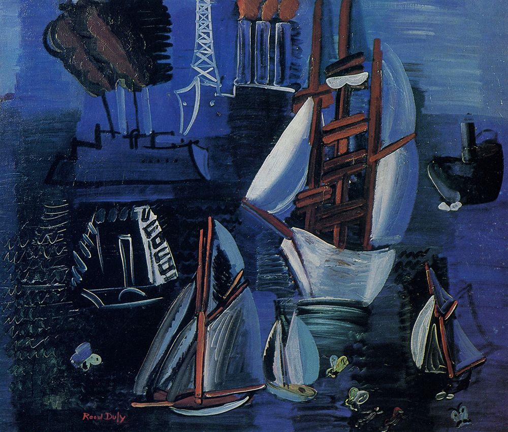 Ships at Le Havre 1926 art print by Raoul Dufy for $57.95 CAD