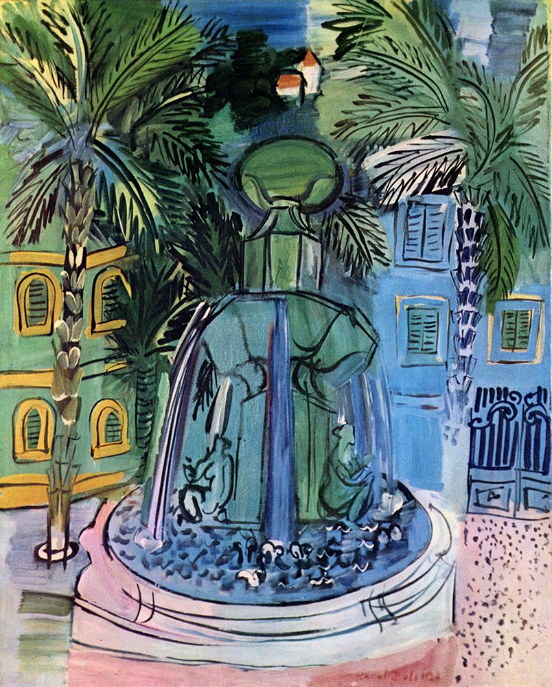 The Fountain at Hyeres 1928 art print by Raoul Dufy for $57.95 CAD