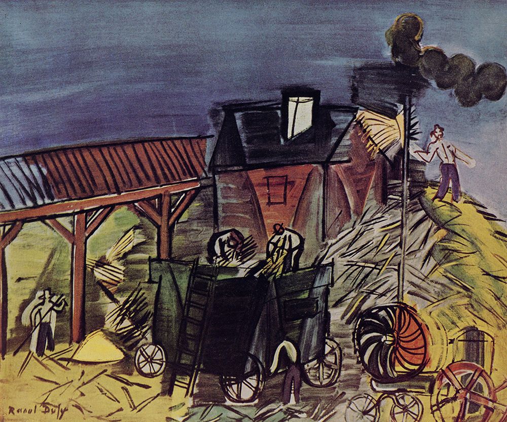 Threshing 1949 art print by Raoul Dufy for $57.95 CAD