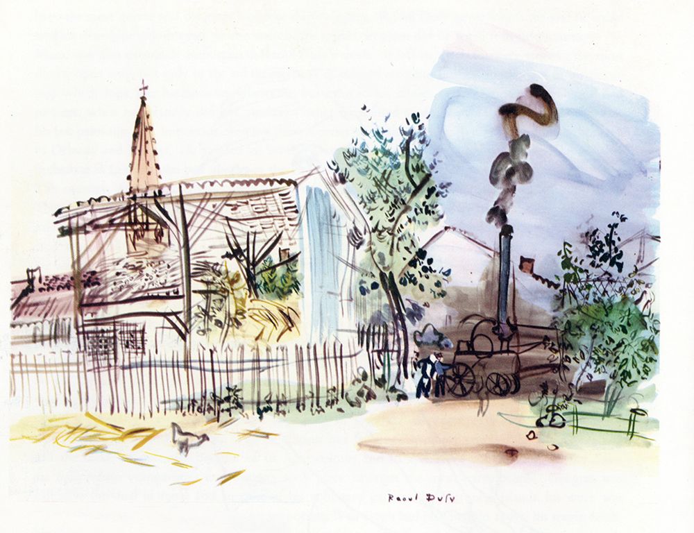 Threshing Machines at Lestelle 1943 art print by Raoul Dufy for $57.95 CAD