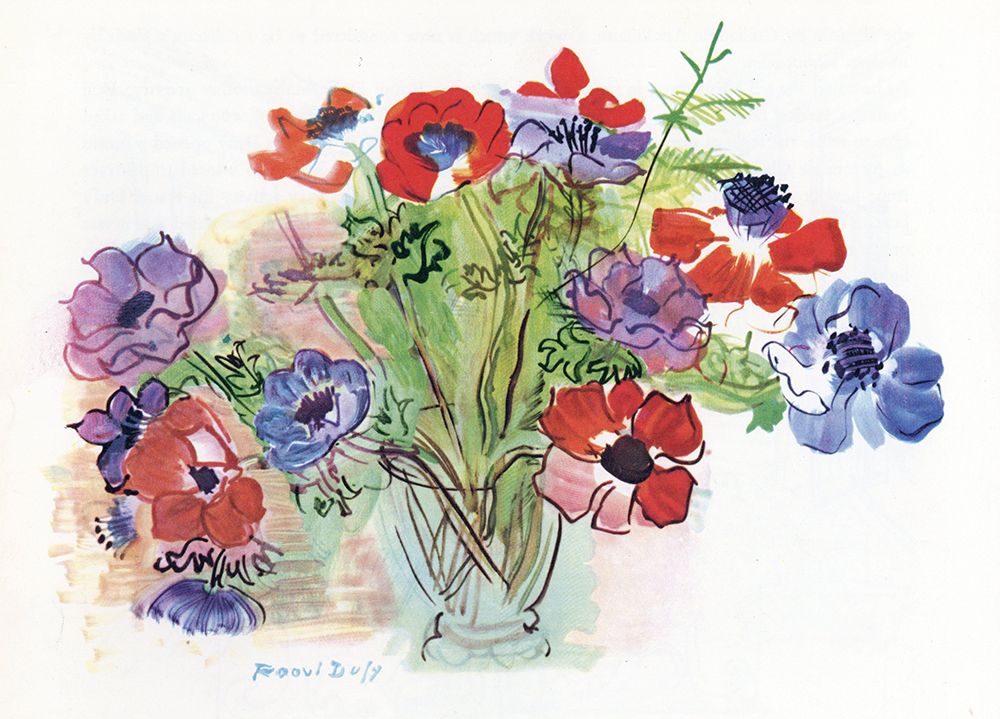 Vase of Flowers 1937 art print by Raoul Dufy for $57.95 CAD