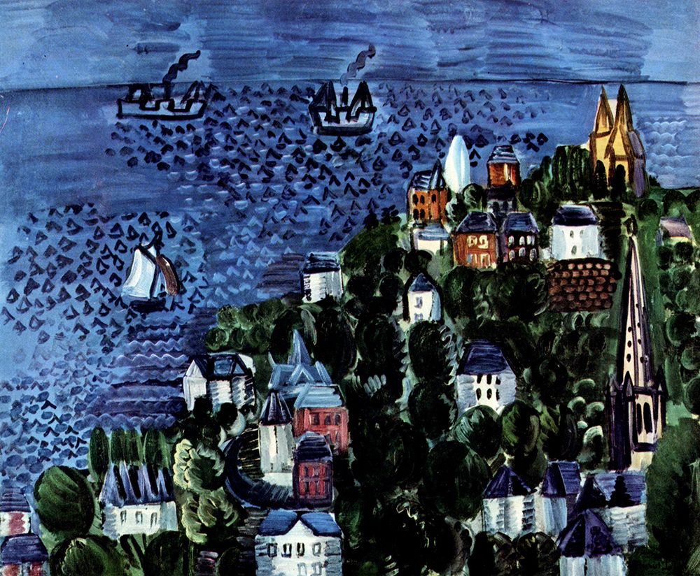 View of St. Adresse 1924 art print by Raoul Dufy for $57.95 CAD