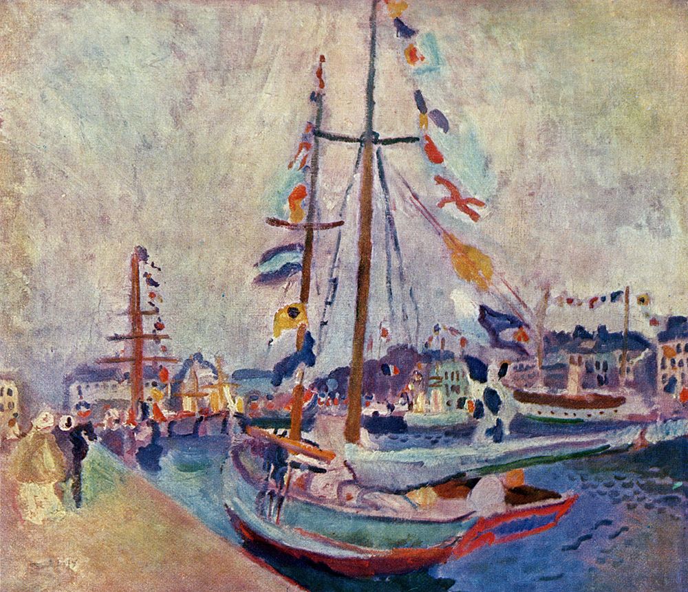 Yacht with Flag at Le Havre 1904 art print by Raoul Dufy for $57.95 CAD