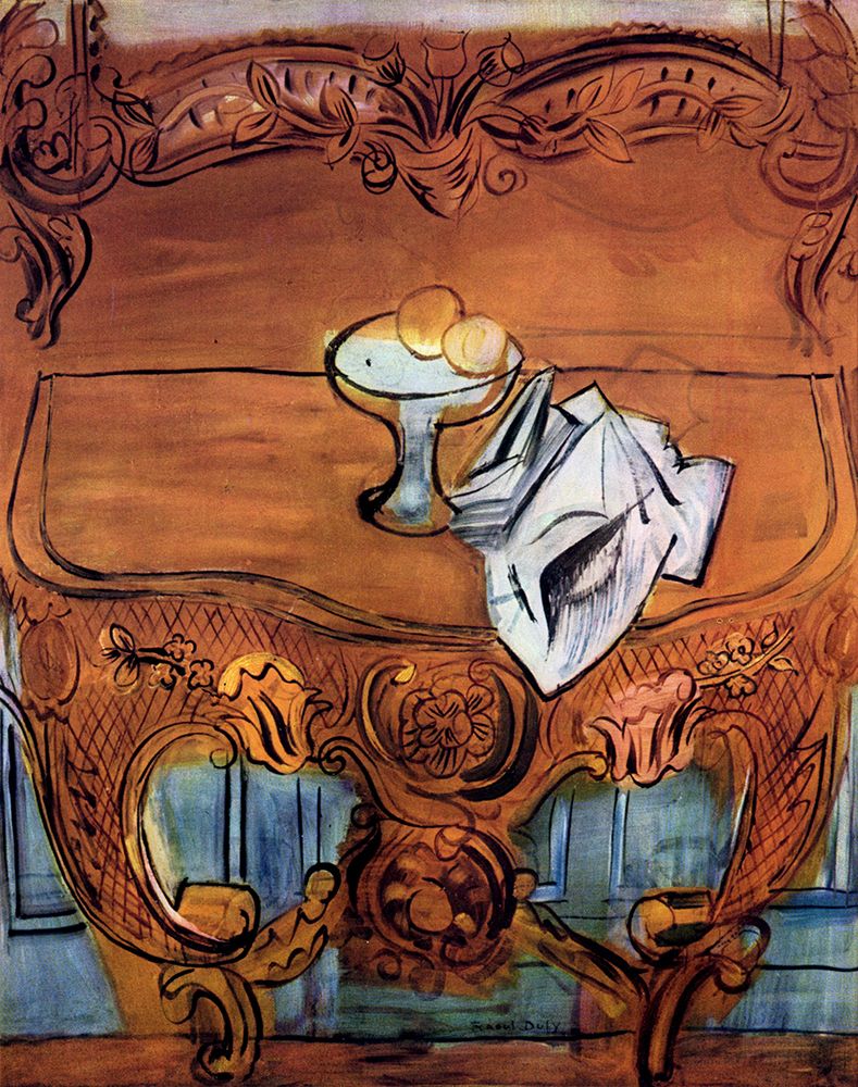 Yellow Console Table 1947 art print by Raoul Dufy for $57.95 CAD