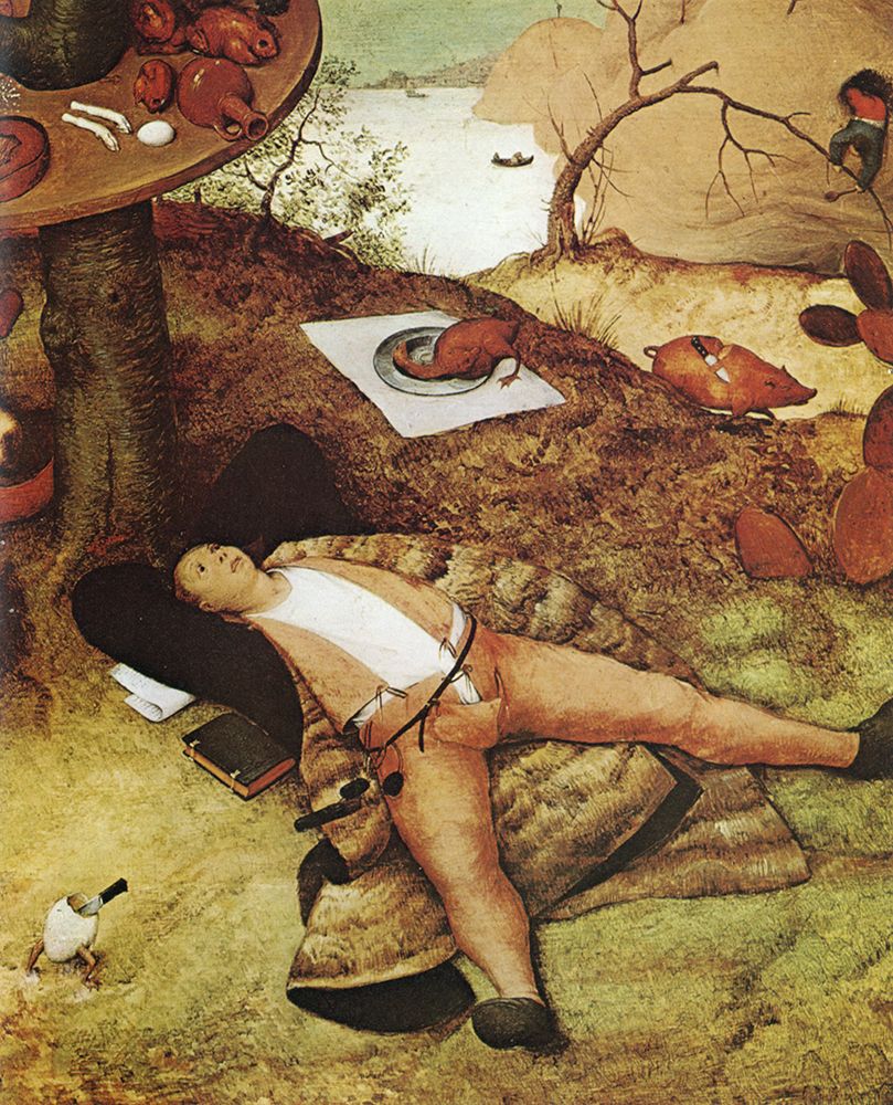 The Land of Cockaigne detail 1567 art print by Pieter Bruegel the Elder for $57.95 CAD