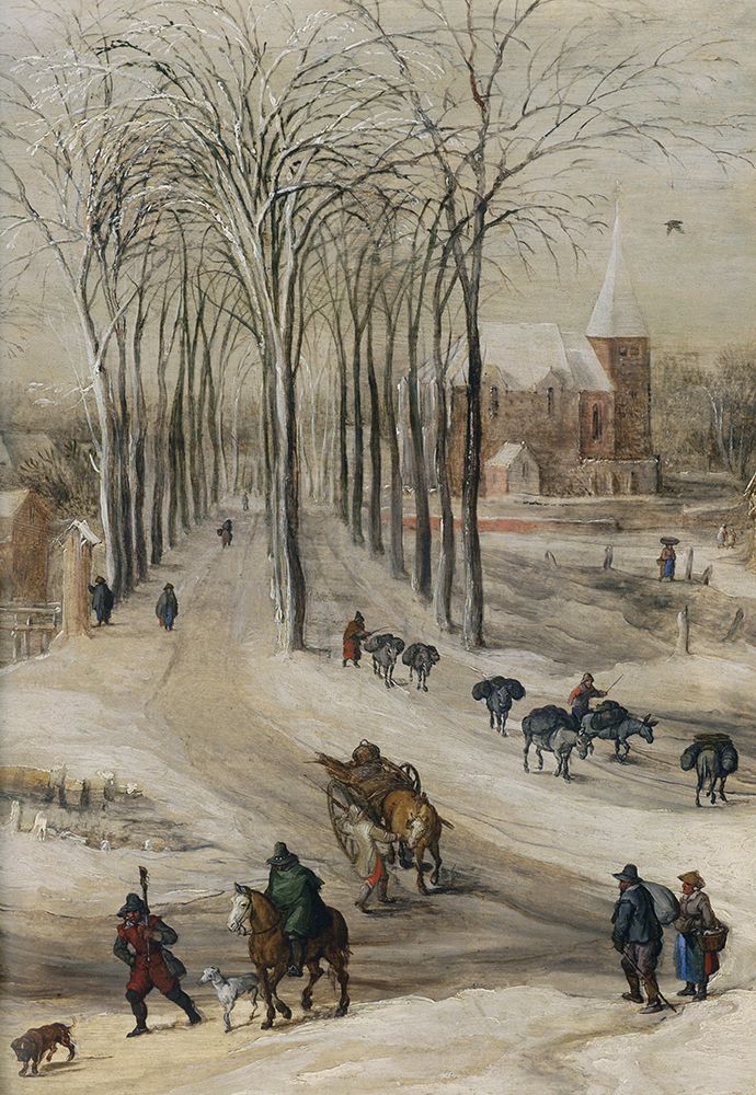 Winter Landscape detail art print by Pieter Bruegel the Elder for $57.95 CAD