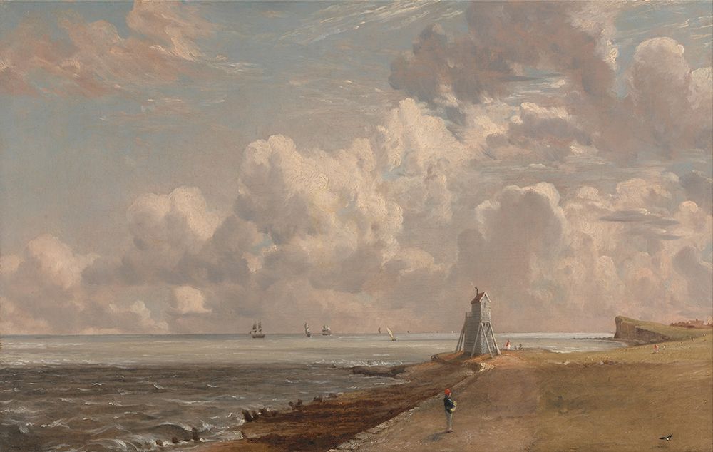 Harwich- The Low Lighthouse and Beacon Hill ca 1820 art print by John Constable for $57.95 CAD