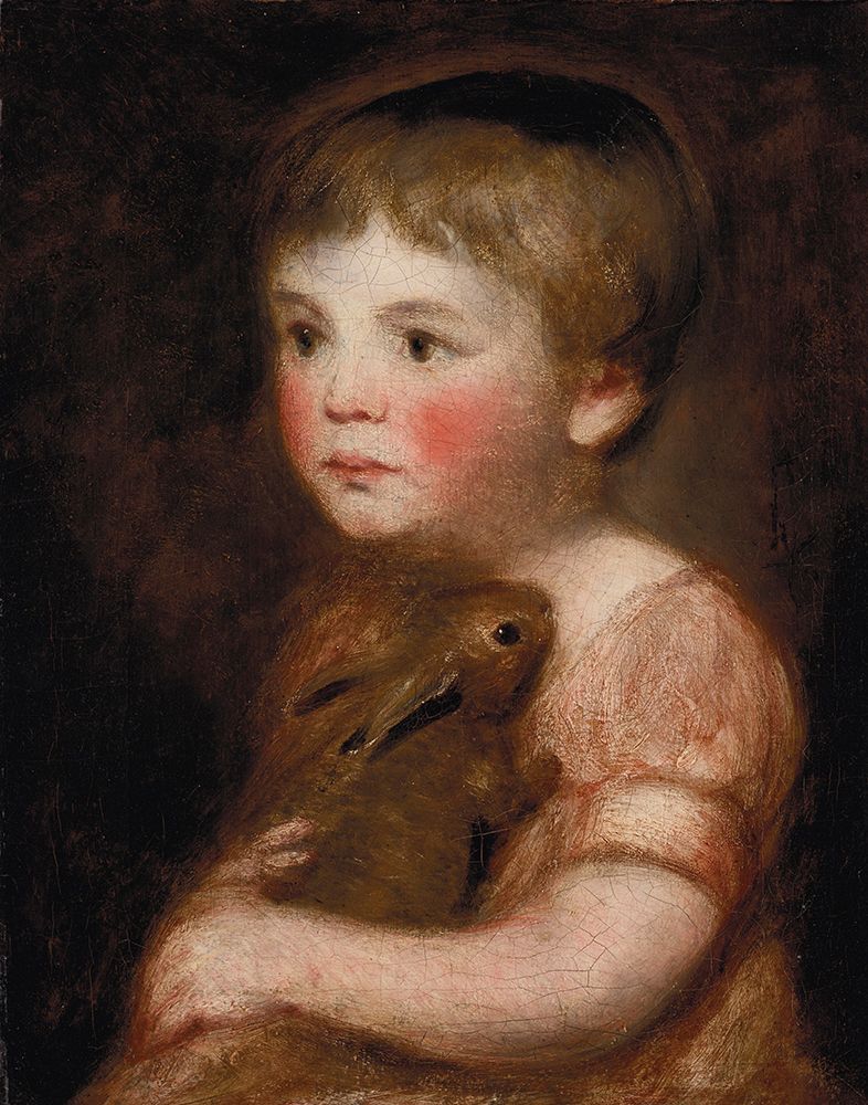 Miss Lewis with a rabbit art print by John Constable for $57.95 CAD