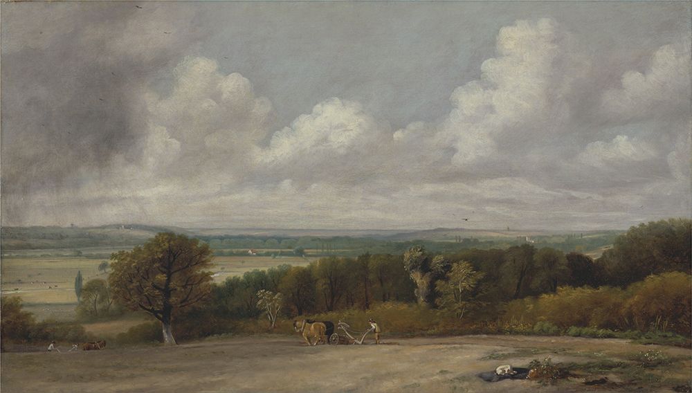 Ploughing Scene in Suffolk 1824 art print by John Constable for $57.95 CAD