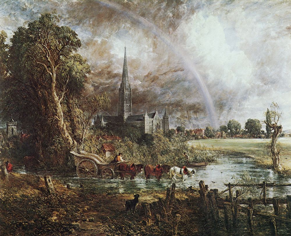 Salisbury Cathedral from the Meadows 1831 art print by John Constable for $57.95 CAD