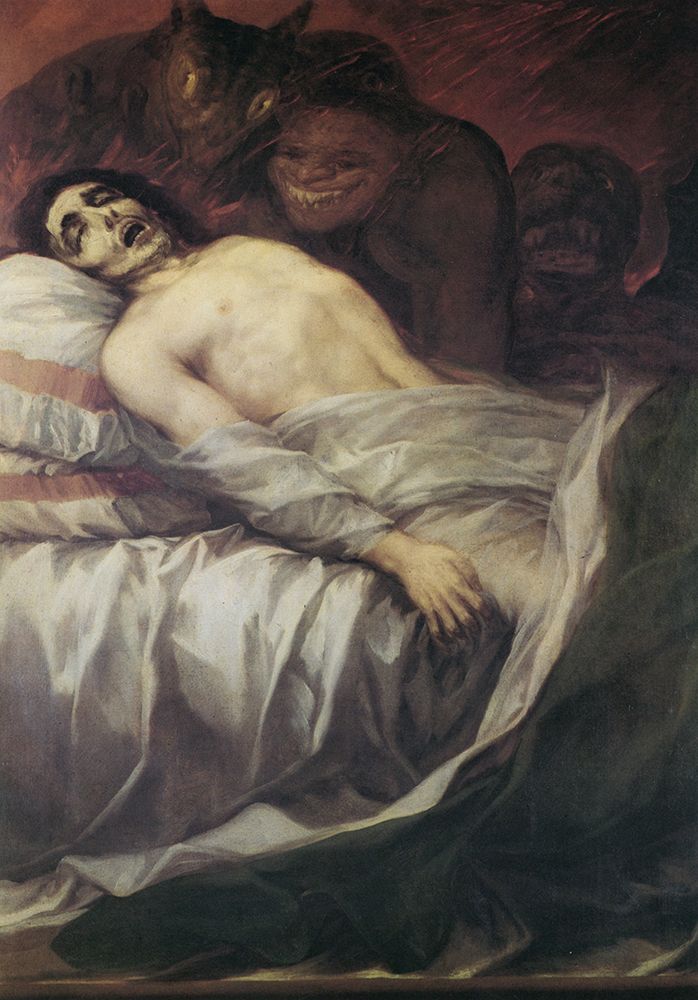 Saint Francis of Borja assisting a dying man detail 1788 art print by Francisco Goya for $57.95 CAD