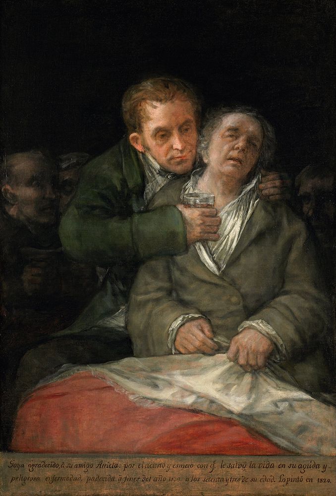 Self-portrait with Doctor Arrieta 1820 art print by Francisco Goya for $57.95 CAD