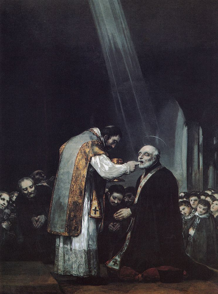The Last Communion of St Jose de ca lasanz 1819 art print by Francisco Goya for $57.95 CAD