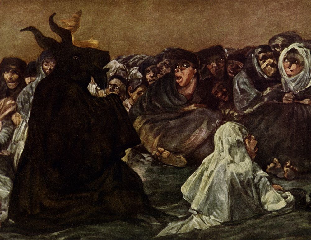 The Witches Sabbath detail ca 1819 art print by Francisco Goya for $57.95 CAD