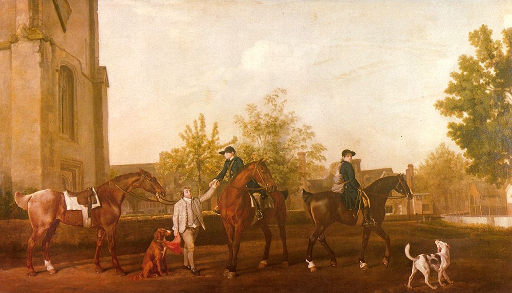 Huntsmen Setting out from Southill 1763 art print by George Stubbs for $57.95 CAD