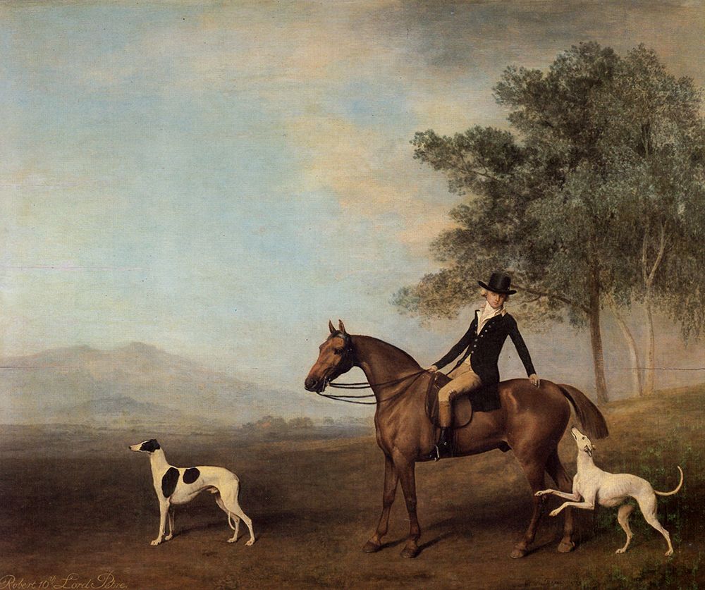 Robert with Lord Petre out Coursing 1785 art print by George Stubbs for $57.95 CAD