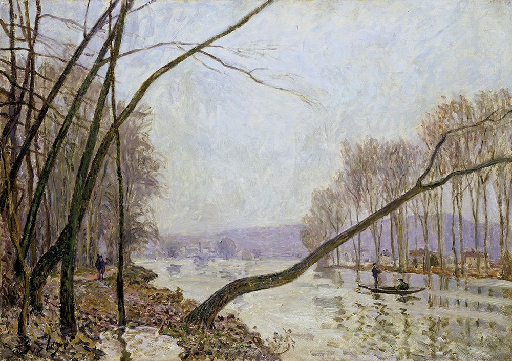 Bank of the Seine in Autumn (1876) art print by Alfred Sisley for $57.95 CAD