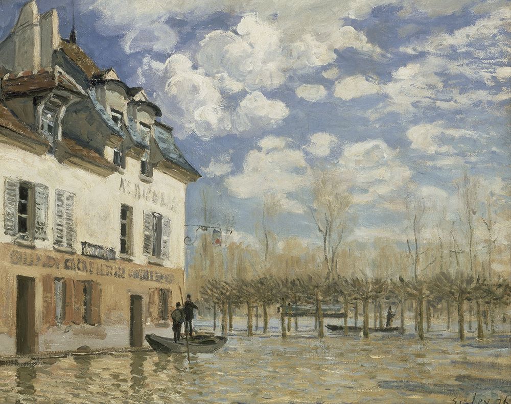 Boat in the Flood at Port Marly (1876) art print by Alfred Sisley for $57.95 CAD