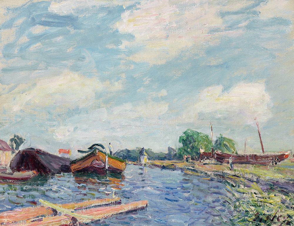 Loing Canal at Saint-Mammes 1885 art print by Alfred Sisley for $57.95 CAD