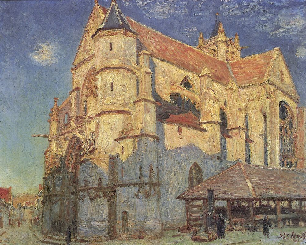 Church of Notre Dame at Moret in Sunshine 1893 art print by Alfred Sisley for $57.95 CAD