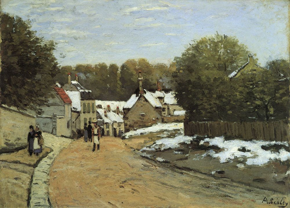 Early Snow at Louveciennes 1870 art print by Alfred Sisley for $57.95 CAD