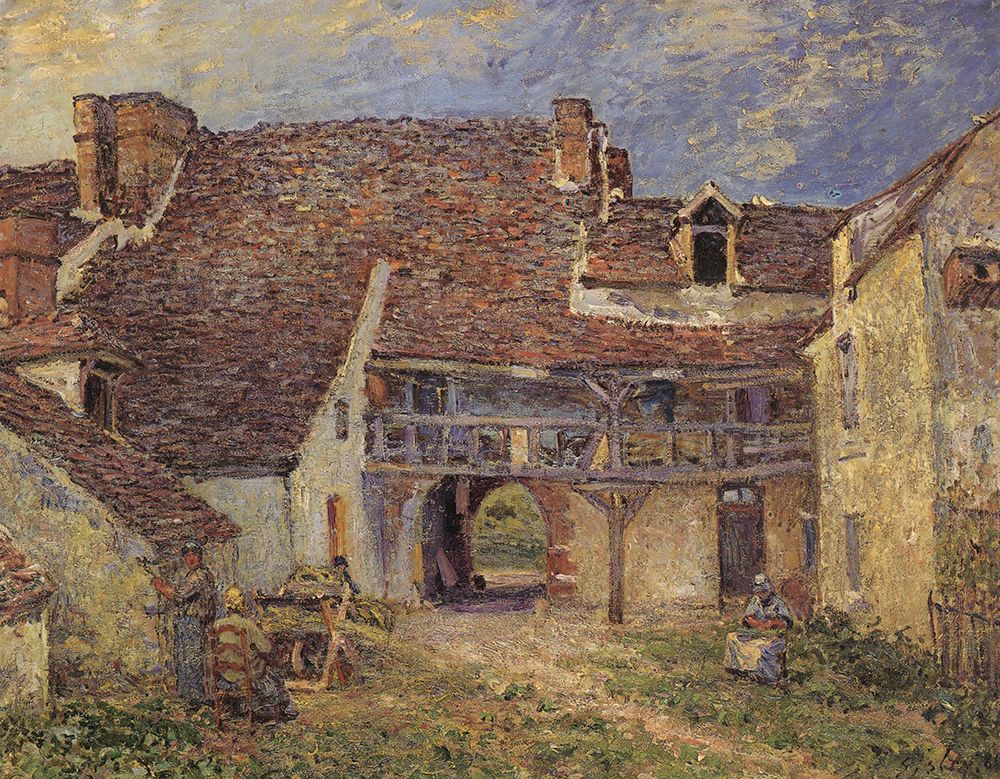 Farmyard at St Mammes 1884 art print by Alfred Sisley for $57.95 CAD