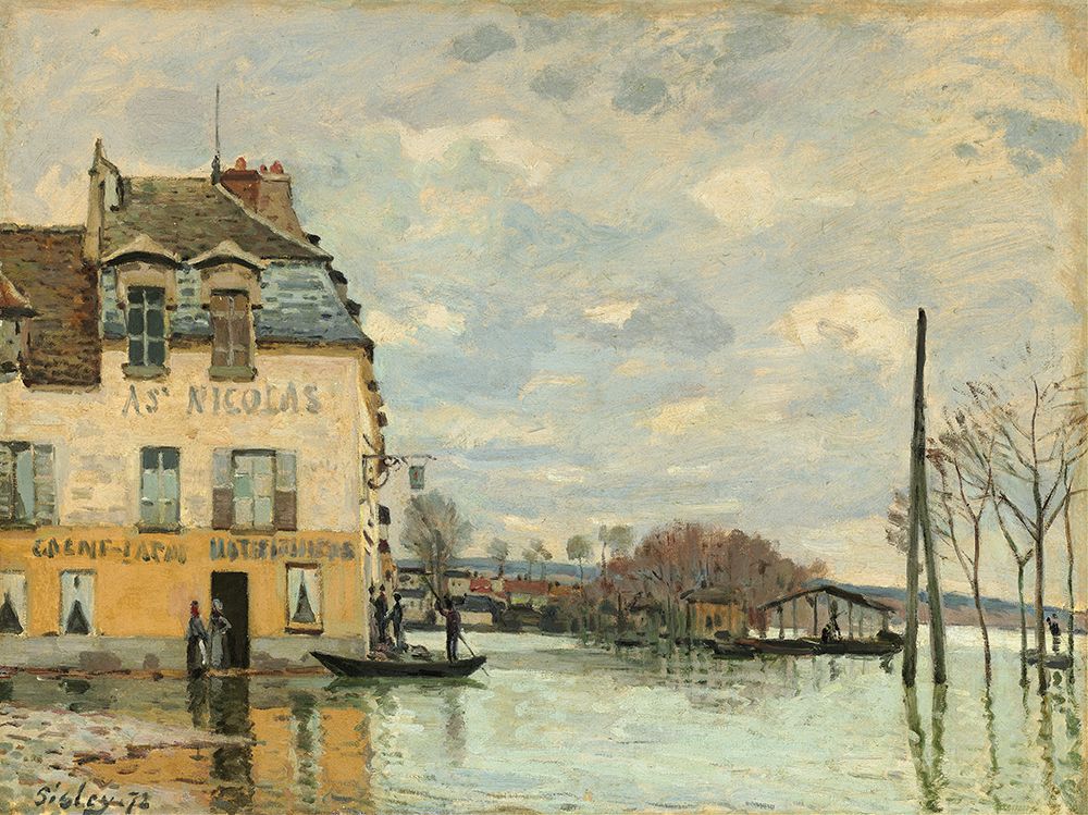 Flood at Port-Marly (1872) art print by Alfred Sisley for $57.95 CAD