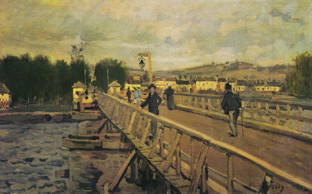 Footbridge at Argenteuil 1872 art print by Alfred Sisley for $57.95 CAD