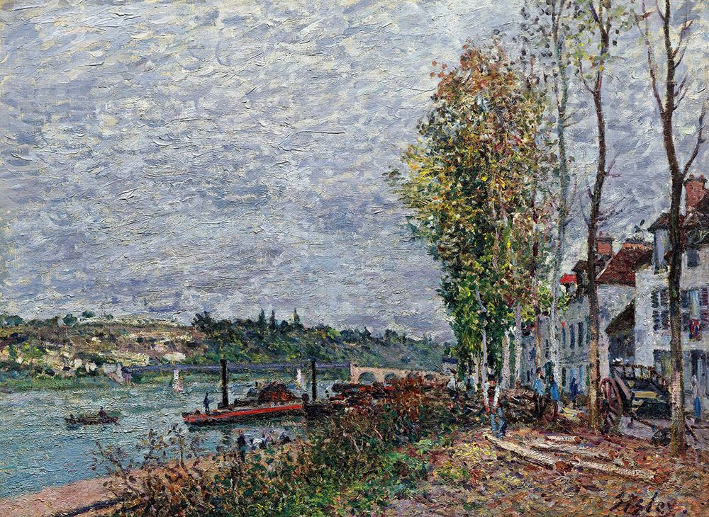 Foggy Day in Saint-Mammes 1880 art print by Alfred Sisley for $57.95 CAD