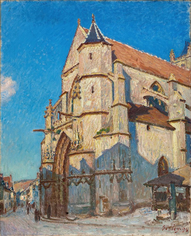 The Church of Moret Evening 1894 art print by Alfred Sisley for $57.95 CAD