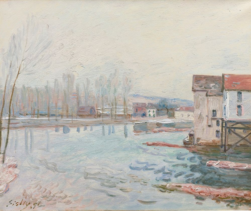 Winter in Moret 1891 art print by Alfred Sisley for $57.95 CAD
