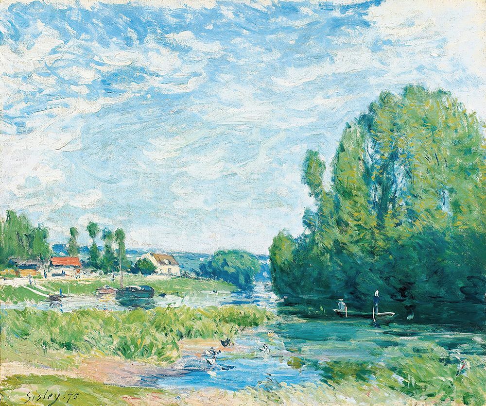 The Duck Pond 1875 art print by Alfred Sisley for $57.95 CAD