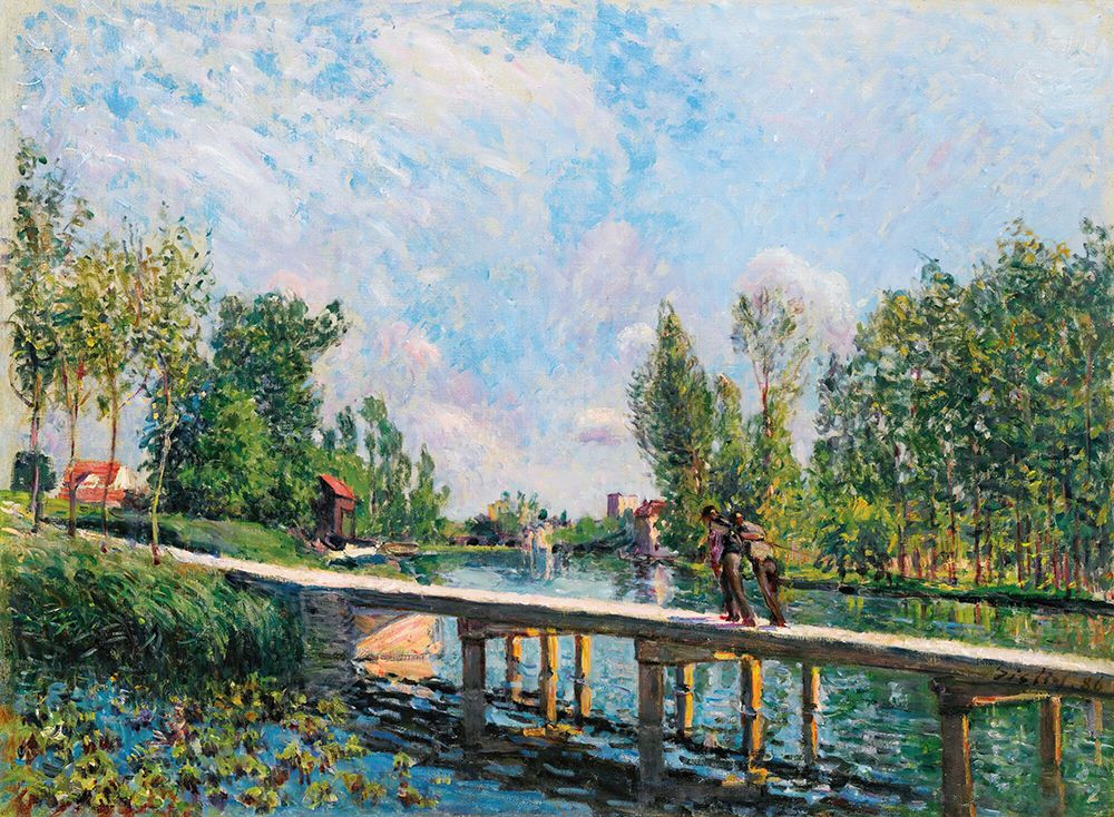The Footbridge ├óΓé¼ΓÇ£ Towpath of the Loing Canal 1886 art print by Alfred Sisley for $57.95 CAD