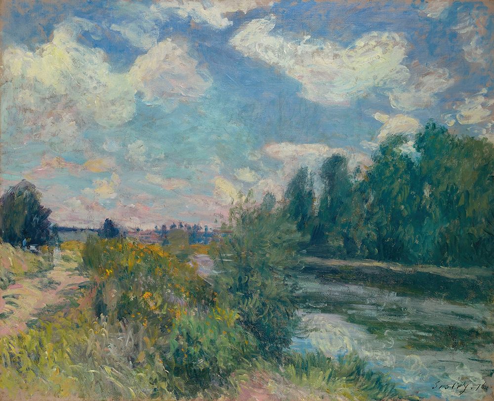 The Seine at Bougival 1876 art print by Alfred Sisley for $57.95 CAD