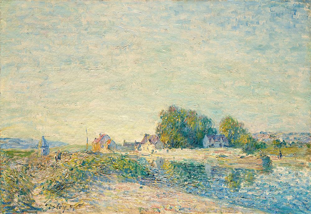 The Loing Canal Dam at Saint-Mammes (1884) art print by Alfred Sisley for $57.95 CAD