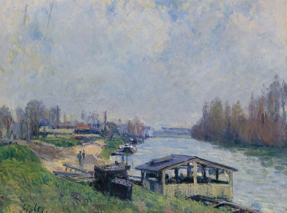 The Billancourt Washhouse art print by Alfred Sisley for $57.95 CAD