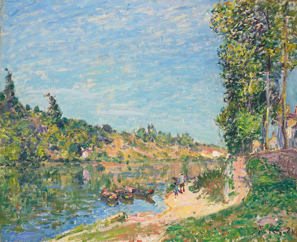 The Hillsides of La Celle, after Saint-Mammes (1884) art print by Alfred Sisley for $57.95 CAD