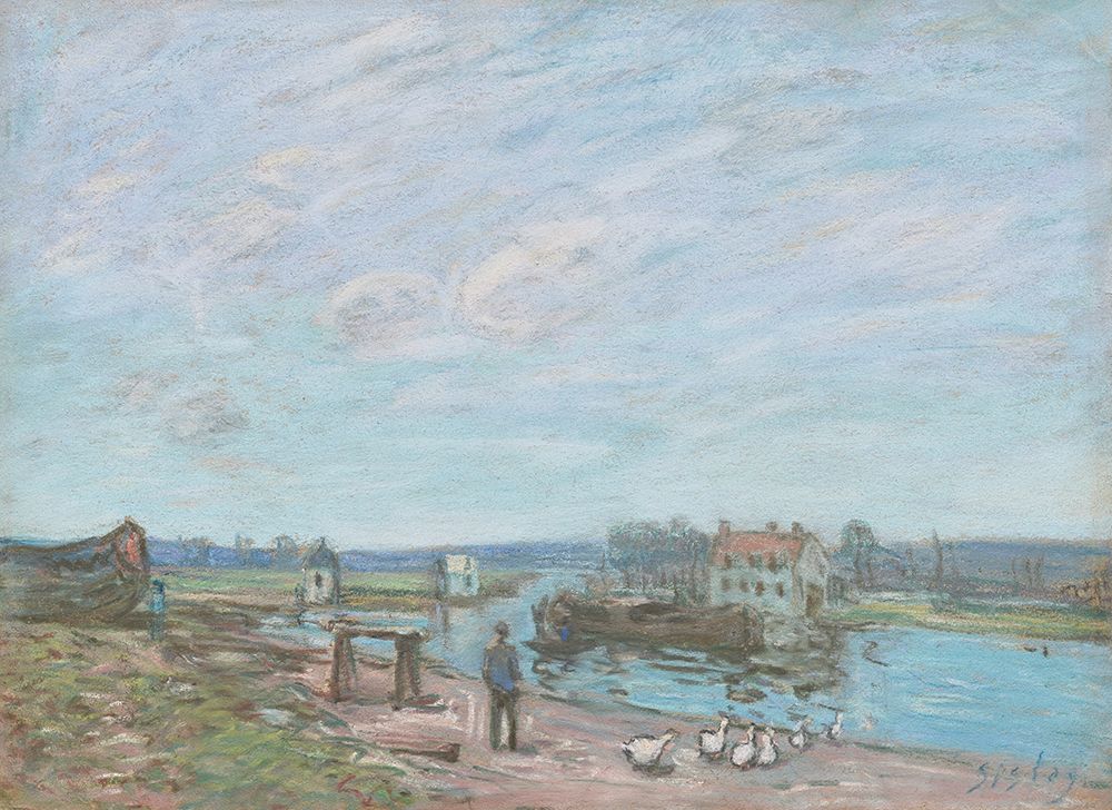 The Geese at Saint-Mammes ca 1886 art print by Alfred Sisley for $57.95 CAD