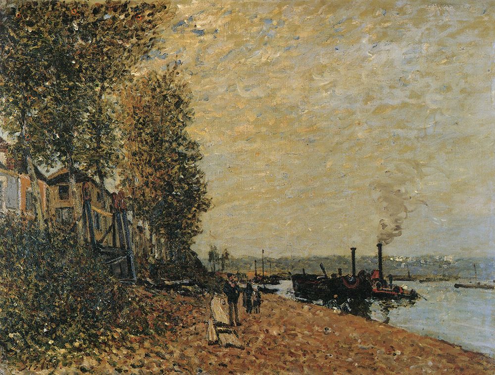 Loing at St Mammes, Tug Boat 1877 art print by Alfred Sisley for $57.95 CAD