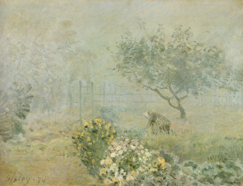 Mist at Voisins 1874 art print by Alfred Sisley for $57.95 CAD