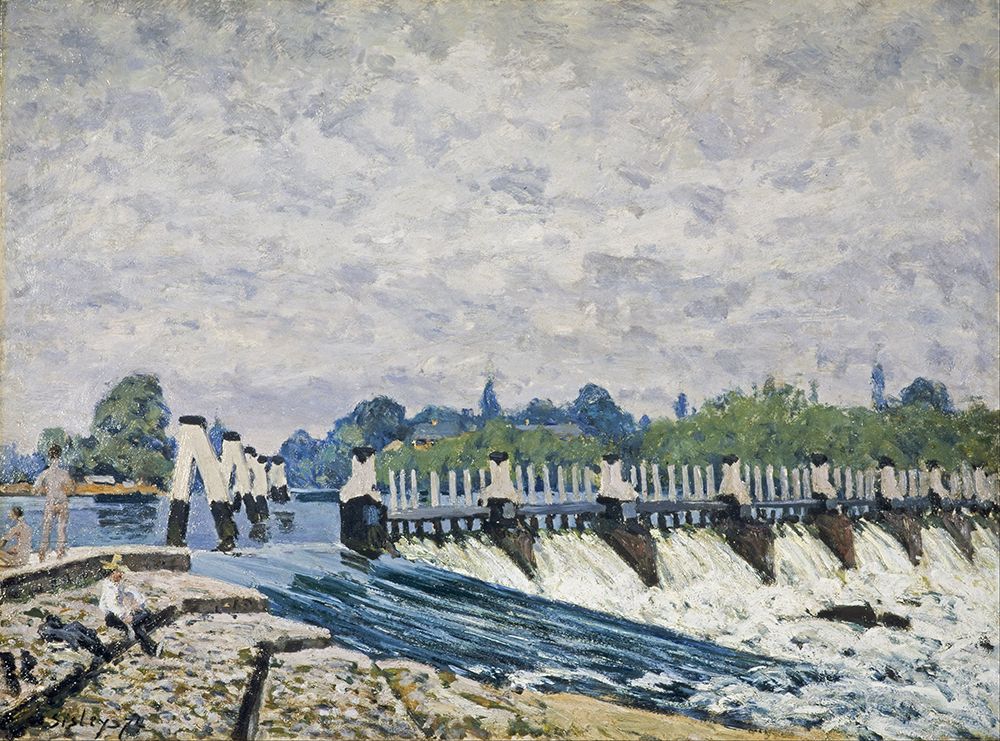 Molesey Weir, Hampton Court (1874) art print by Alfred Sisley for $57.95 CAD